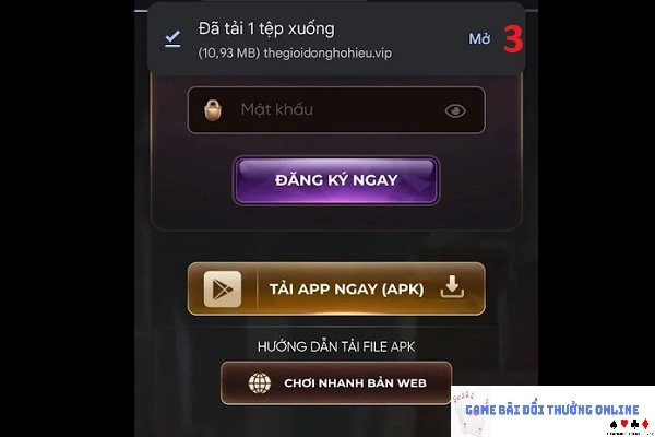 Đăng ký BomWin android gamebaidoithuongonline2