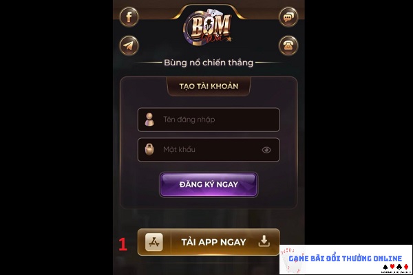 Đăng ký BomWin IOS gamebaidoithuongonline