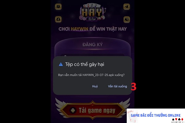 Đăng ký HayWin gamebaionline247.com Android1