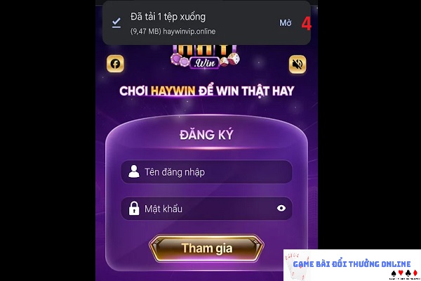 Đăng ký HayWin gamebaionline247.com Android2