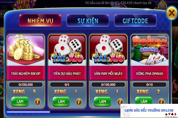 Khuyến mãi Rikvip gamebaidoithuongonlinelive