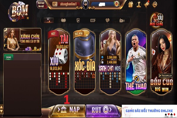 Nạp tiền BomWin gamebaidoithuongonline