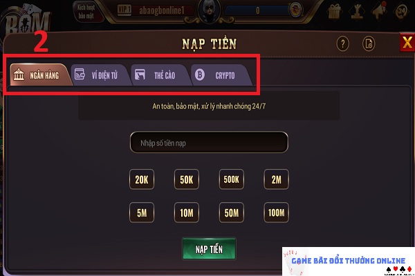Nạp tiền BomWin gamebaidoithuongonline1