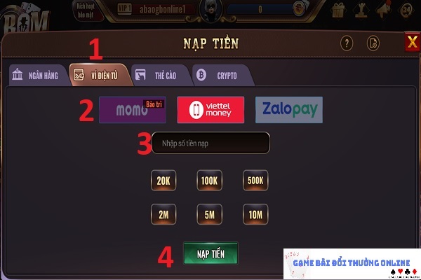 Nạp tiền BomWin gamebaidoithuongonline3