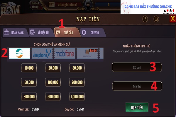 Nạp tiền BomWin gamebaidoithuongonline4