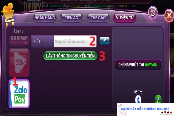 Thêm điểm HayWin gamebaionline7