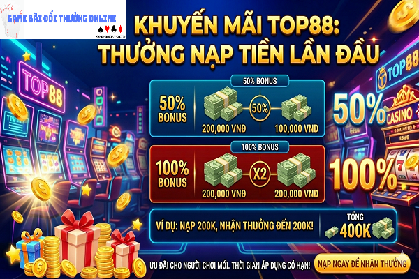 Khuyến mãi Top88 – Ưu đãi hấp dẫn không nên bỏ lỡ