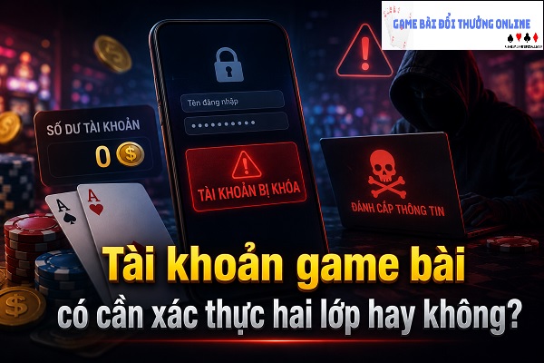 Tài khoản game bài có cần xác thực hai lớp hay không?