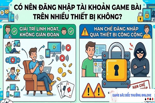 Có nên đăng nhập tài khoản game bài trên nhiều thiết bị không?