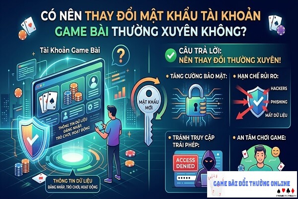 Có nên thay đổi mật khẩu tài khoản game bài thường xuyên không?