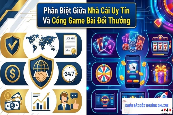 Phân Biệt Giữa Nhà Cái Uy Tín Và Cổng Game Bài Đổi Thưởng
