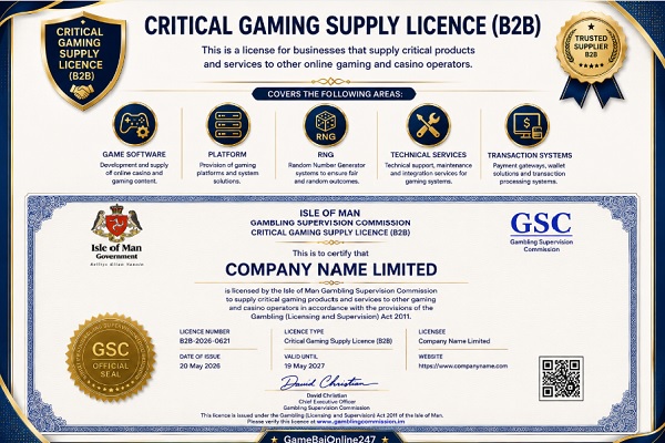 Critical Gaming Supply Licence (B2B) - Ảnh minh họa