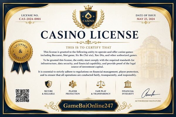 Giấy phép casino - Ảnh minh họa