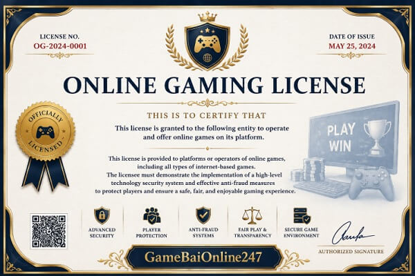 Giấy phép game online - Ảnh minh họa