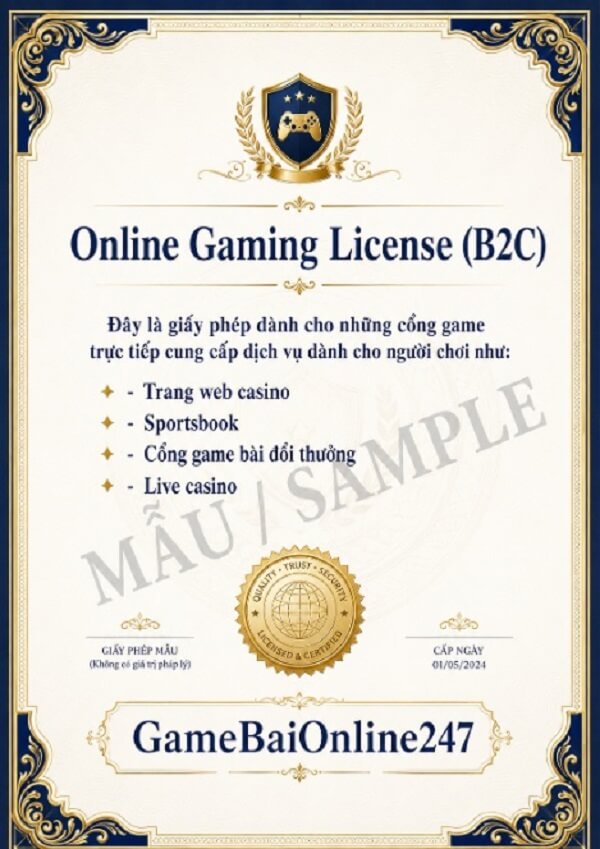 Online Gaming License (B2C) - Ảnh minh họa